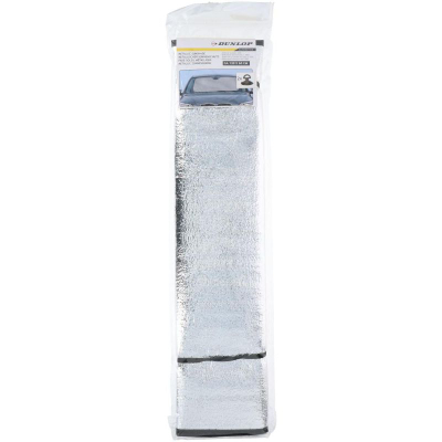 Mbrotjës xhami përpara Dunlop Metallic Sunshade, 150x60cm, argjendtë