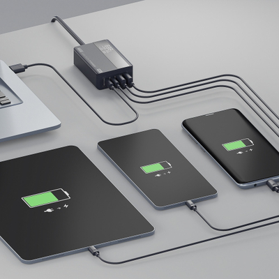 Karikues muri Newell GaN Tech T-power 100W, 2x USB C, USB A, i zi