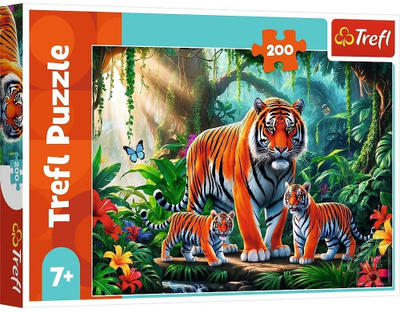 Пазл Trefl Навики на тигар, 200 парчиња, за деца