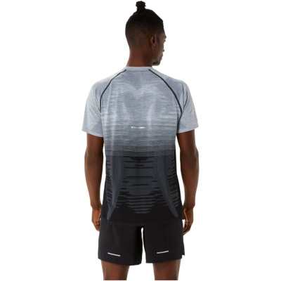 Спортска маица ASICS SEAMLESS SS TOP, мажи, со кратки ракави, сина