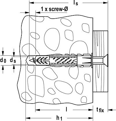 Tap universale Fischer UX R 518886, 8 x 50 mm, zink, 40 copë