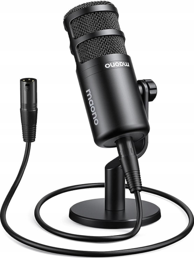 Динамички микрофон Maono PD100, кардиоиден, со XLR конекција, црн