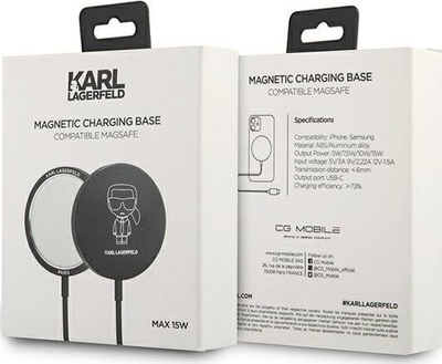 Karikues me valë Karl Lagerfeld KLCBMSIKBK KLD511, 15W, USB C, i zi