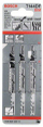 Set sharra pendulare Bosch T144DF, për dru të fortë, BIM, 3 copa