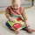 Puzzle druri Fisher-Price Wooden Farm Animals Board, me dyer interaktive, për fëmijë