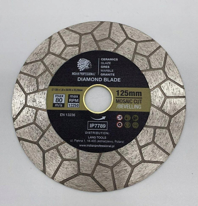 Disk prerës Indian Professional Diamond Blade, 125mm, për prerje mozaiku edhe qeramike