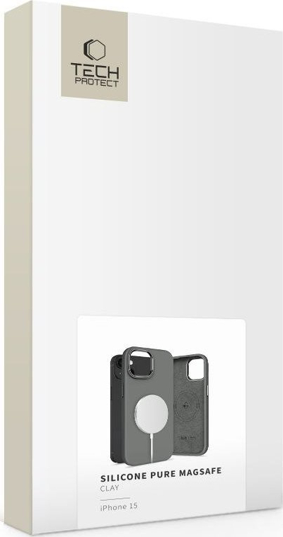 Kapak telefoni Tech-protect Silicone Pure MagSafe, për iPhone 15, silikon, Clay