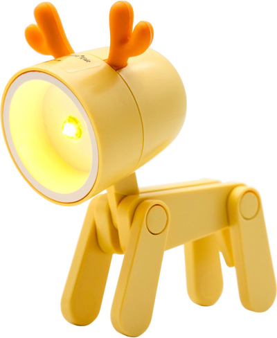 Електрична рачна лампа RealPower LED Animal Flashlight Deer, пренослива, жолта