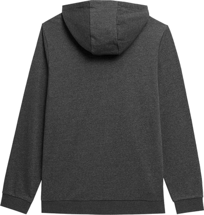Hanorak për burra 4F Zip-Up TSWSM354, me kapuç, me zinxhir, gri e errët