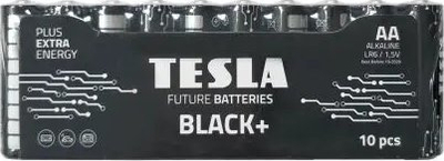 Bateri alkaline Tesla R6 AA BLACK+, 1.5V, pako 10 copë