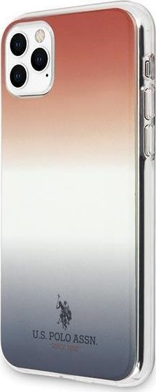 Mbrojtëse U.S Polo ASSN për iPhone 11 Pro Max, e kuqe / e kaltër
