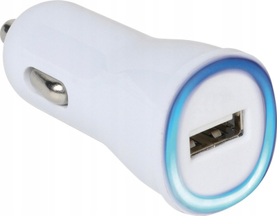 Karikues makine Vivanco 36257, USB 2.1A, 12/24V, i bardhë