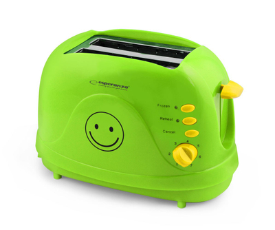 Toaster Esperanza Smiley EKT003, 7 nivele pjekjeje, funksion shkrirje, i bardhë