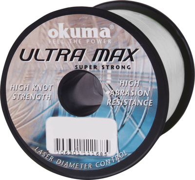Fije për peshkim Okuma Ultramax 4oz 751m 20lbs 9kg 0.40mm, i tejdukshëm