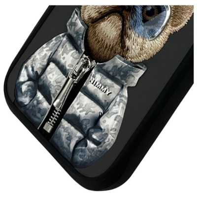Kapak telefoni Nimmy Cool&amp;Cute 2.0 Dog për iPhone 16 Pro Max 6.9", TPU PC, i zi