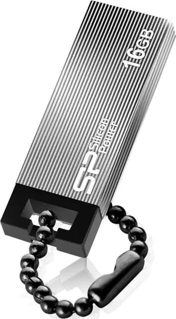 USB Silicon Power Touch 835, 16GB, USB 2.0, gri metal