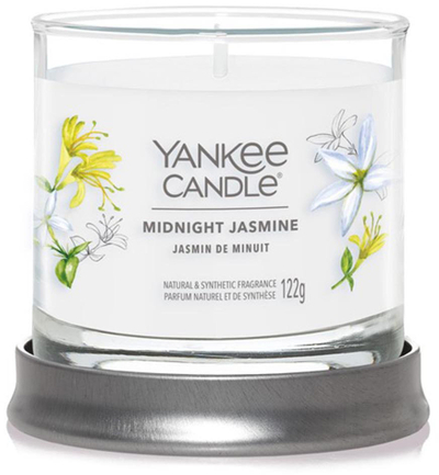 Qiri aromatik Yankee Candle Midnight Jasmine, 30 orë, enë tumbler me kapak metalik