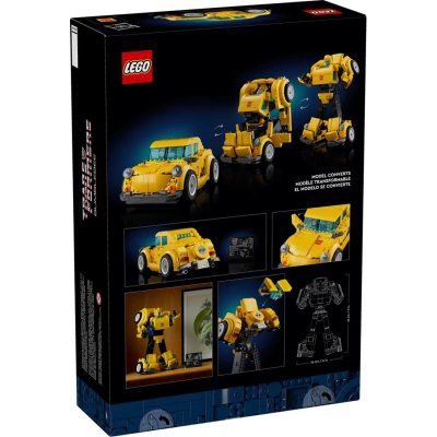 Set ndërtimi LEGO Icons Transformers Bumblebee 10338, 950 pjesë, model konvertues, i verdhë
