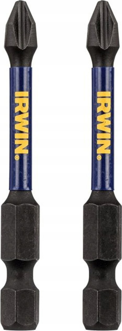 Set bitash Phillips Irwin Impact Pro PH2, 57mm, 2 copë, blu e zezë