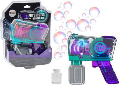 Lodër pistoletë flluskash Bubble Gun, plastike, për fëmijë, lejla