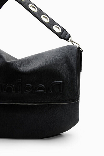 Çantë dore Desigual Half Logo 22 Bretún 22WAXP79 2000, e zezë