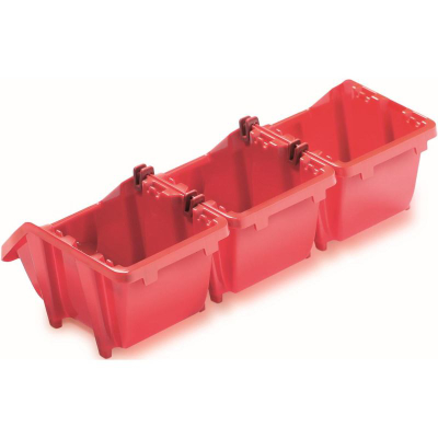 Set tabakash organizuese Prosperplast Bineer Short, 8 copë, 206x118x144mm, të kuqe