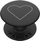 Mbajtëse telefoni PopSockets PopGrip White Heart Black, rrëshqitëse, me pjesën e sipërme që ndërrohet, e zezë