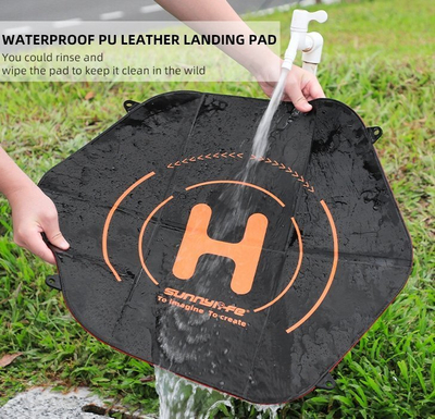 Dyshek ulje droni Sunnylife Landing Pad, 60cm, palosës, i kuq dhe i zi