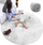 Tapet rrethor Strado Round Rug Rabbit, 180x180 cm, i bardhë