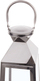 Fener metalik dekor, çelik inox, 42 cm, argjendtë