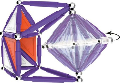 Set konstruktiv magnetik Plastwood Supermag Trendy 116, 116 copa, 3+