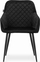 Karrige ngrënie J-line NUGAT Black X2, velvet, set me 2 copë, e zezë
