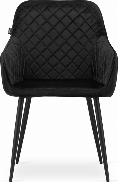 Karrige ngrënie J-line NUGAT Black X2, velvet, set me 2 copë, e zezë