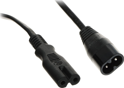 Kabllo ushqyese POS POSAC C7C8BK15, IEC C7 në IEC C8, 1.5m, e zezë