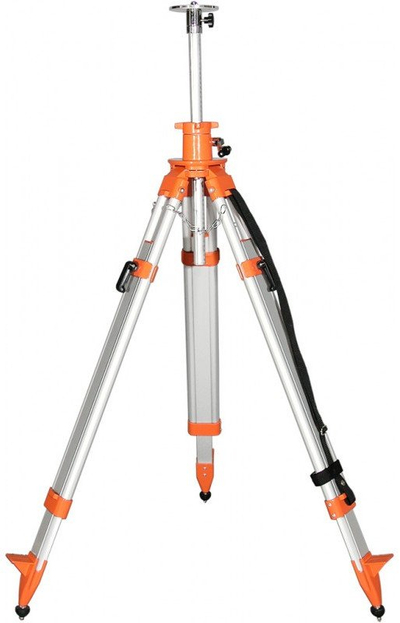 Tripod alumini GeoMax FS 30M, lartësi 80–200 cm, kolonë me manivelë, i verdhë