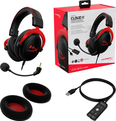 Kufje HyperX Cloud II, 7.1 (KHX-HSCP-RD), të kuqe