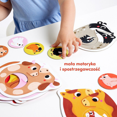 Puzzle edukativ për fëmijë Czuczu First Puzzle Families, 11 pjesë, shumëngjyrëshe