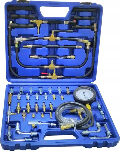 Tester presioni karburanti Rockforce RF-946G1, për injeksion benzine, deri në 10 bar, me adaptera, në valixhe transporti