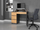 Tavolinë laptopi Mijas Left, 4 sirtarë, antracit Artisan Oak