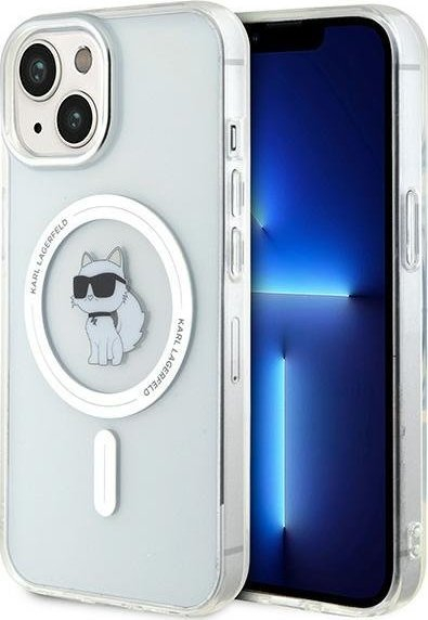 Kapak telefoni Karl Lagerfeld Choupette për iPhone 15, MagSafe, transparent