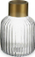 Vazo dekorative Gift Decor Vase Stripes, qelq transparent, 22 cm, ngjyrë flori