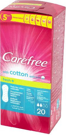 Mbështjellëse të brendshme Carefree Cotton Fresh, 20 copë