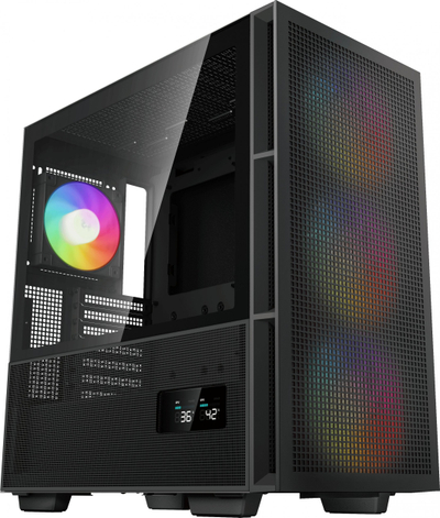 Kase PC Deepcool CH560 ARGB Digital, Midi Tower, me drita ARGB, e zezë