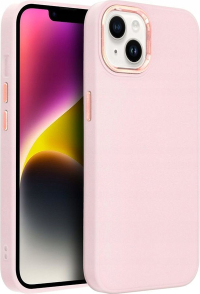Kllëf telefoni Frame për Xiaomi Redmi Note 13 Pro 4G, TPU, mbrojtje kamere, rozë e butë