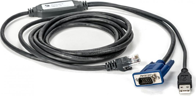 Kabllo AV CABLE USBIAC2-7, USB VGA RJ-45, 2.1m, i zi