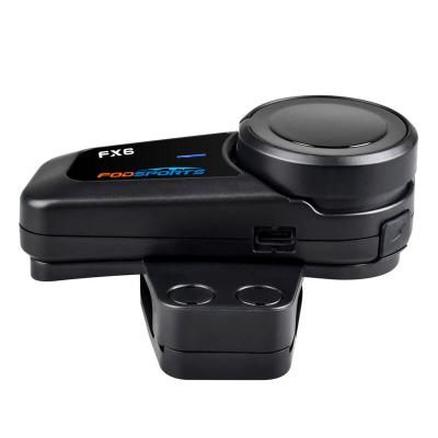 Interkom motoçiklete Fodsports FX6, paketim i dyfishtë, Bluetooth, i zi