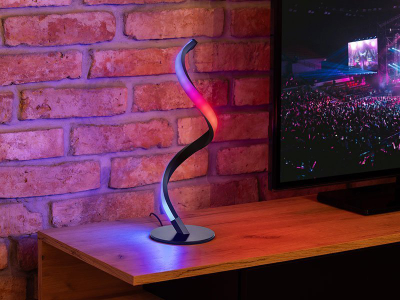 Lampë tavoline Tracer Ambience Smart Spiral, RGB, me telekomandë, e zezë