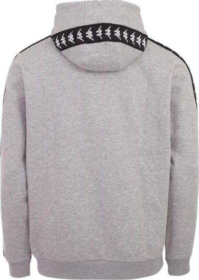 Bluza me kapuç Kappa Joder M 310008, për burra, me xhep kangur, gri e hapur