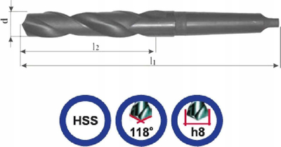 Spiral metali Abraboro 168-87, 9.6mm, HSS, bisht konik MK1