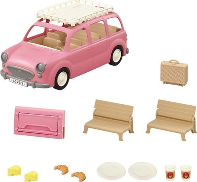 Makinë lodër Sylvanian Families Family Picnic Van, rozë